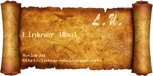 Linkner Ubul névjegykártya